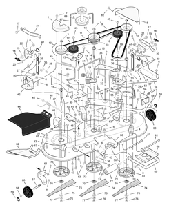Mower Housing Diagram and Parts List for 465600X71A 2001 Briggs and Stratton Lawn Tractor